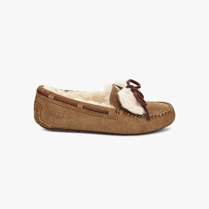 Ugg Dakota Double Bow Women Moccasins Brown (7281KVHQB)